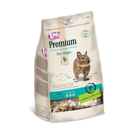 LOLO PREMIUM krmivo pre osmáky degu 750 g sáčok