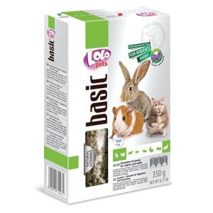 LOLO BASIC granulovaná lucerna pre hlodavce 350 g krabička