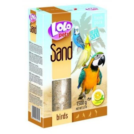 LOLOpets citrónový piesok pre vtáky 1500 g