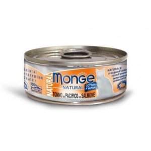 MONGE NATURAL tuniak s lososom pre mačky 80 g