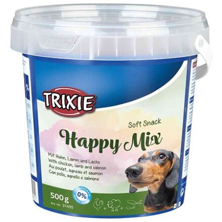 Trixie Soft Snack Happy MIX kura, jahňacie, losos 500g TR