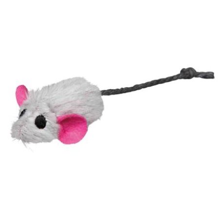 Trixie Plyšová myška s pevným stredom a catnipom 5 cm (6ks/bal.)