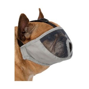 Trixie Náhubok pre krátkonosé plemená, polyester SM, 31cm, sivý