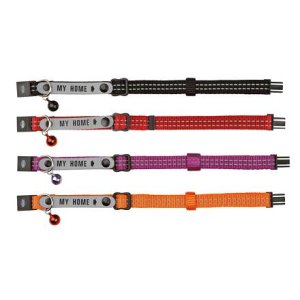 Trixie Nylonový obojok pre mačku, s adresou, reflexné, rôzne farby