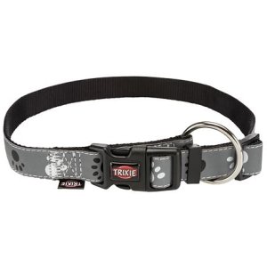 Trixie Reflexný obojok SILVER REFLECT ML:35-55cm/20mm