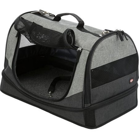 Transportná taška - pelech HOLLY 50x30x30 cm nylon, čierno / šedá (max 15kg)
