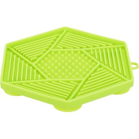 Trixie Lick’n’Snack HEXAGON s prísavkami - podložka na pomalé kŕmenie, 17 cm, TPR/plast, zelená