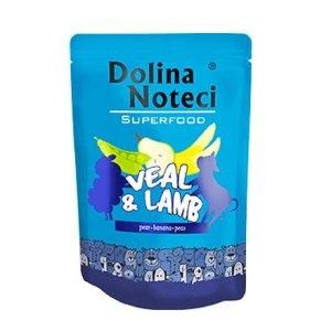DOLINA NOTECI SUPERFOODS teľacie a jahňacie vrecko pre psov 300 g