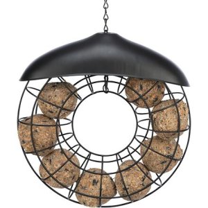 Trixie Zásobník VENEC so strieškou na 8 lojových gulí, 24 × 8 cm, čierna