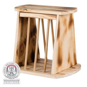 Trixie Samostatne stojace krmítko na seno, drevené 25 x 22 x 18 cm