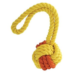 Kombinovaný Monty lopta prírodná guma a bavlna s pútkom 6,5/24cm HipHop