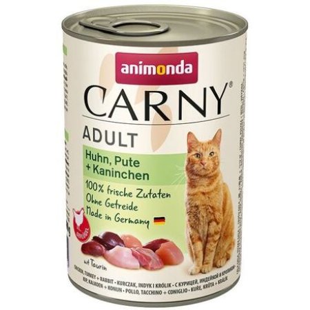 ANIMONDA konzerva CARNY Adult - kura, morka+ králik 400g