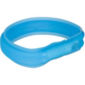 Trixie USB svietiaci obojok PLOCHÝ, modrý 50 cm/30 mm