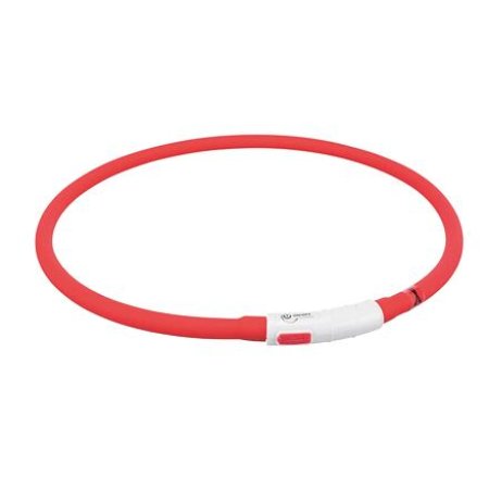 Flash USB svietiaci obojok XS-XL 70 cm / 10 mm, - červená