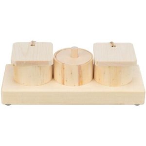 Trixie Snack Cups - interaktívna hra pre zajačikov, 15 x 4,5 x 6 cm, drevo