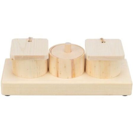 Trixie Snack Cups - interaktívna hra pre zajačikov, 15 x 4,5 x 6 cm, drevo