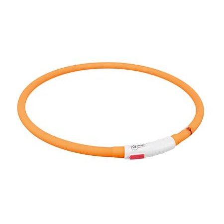 Flash USB svietiaci obojok XS-XL 70 cm / 10 mm, - oranžová