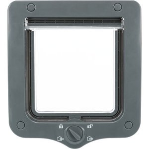 Trixie Priechodné dvierka pre mačku, s tunelom, 4-cestné, 20x22cm, šedá