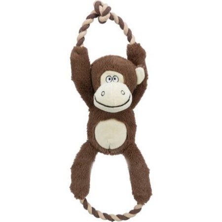 Plyšová opica s vnútorným lanom 40 cm, so zvukom, polyester/bavlna