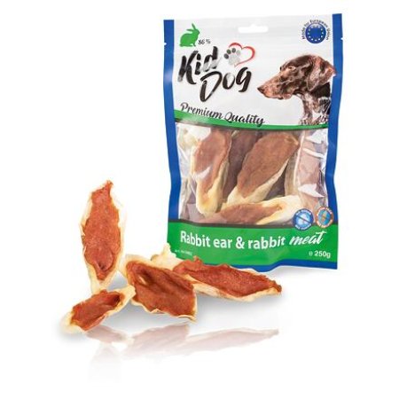 KIDDOG králičie ucho plnené králičím mäskom 250 g