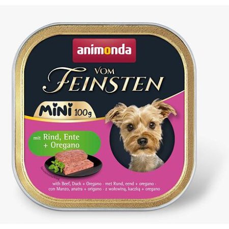 ANIMONDA paštéta Vom Feinsten MINI - hovädzie, kačica, oregano pre psov 100 g