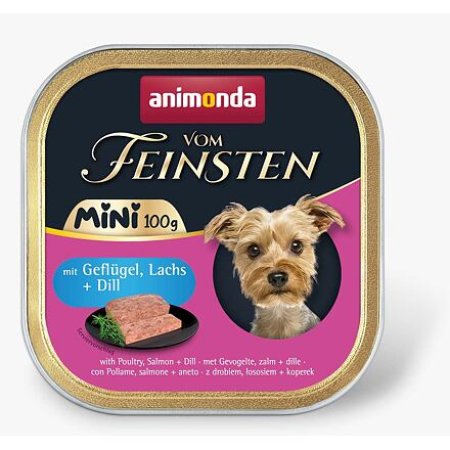 ANIMONDA paštéta Vom Feinsten MINI - hydina, losos, kôpor pre psov 100 g