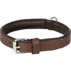 Flamingo Arizona Kožený obojok s penovou výplňou Hnedá S/M