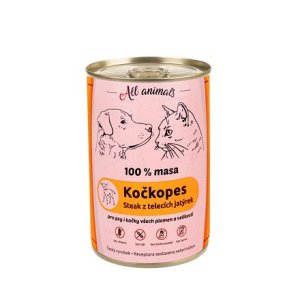 ALL ANIMALS konzerva MAČKOPES telecia jatierka, 400 g