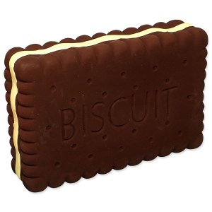 Hračka DOG FANTASY Latex sušienka tmavá so zvukom