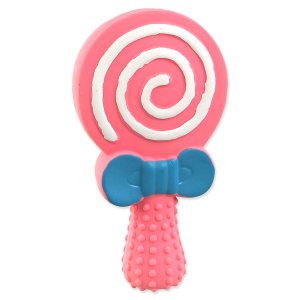 Hračka DOG FANTASY Latex lízatko kolo so zvukom mix farieb