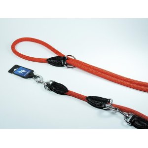 PROFIZOO Vodítko prepínacie lano JEDNOFAREBNÉ (12mm x 240cm) červená