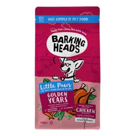 BARKING HEADS Little Paws Golden Years Chicken 1,5kg