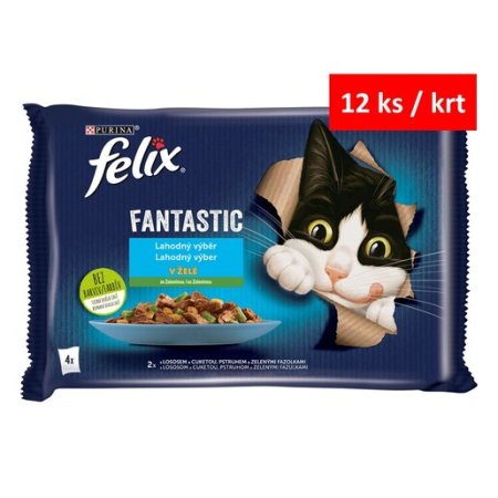 Felix Fantastic Multipack s lososom a cuketou s pstruhom a fazuľkami 4 x 85 g