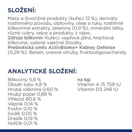 Hill’s Prescription Diet k/d Stew Starostlivosť o obličky konzerva pre mačky 82 g