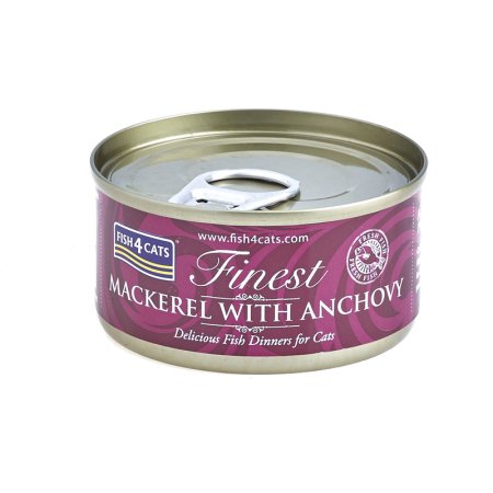 FISH4CATS Konzerva pre mačky Finest makrela s ančovičkami 70 g