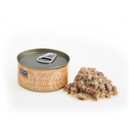 FISH4CATS Konzerva pre mačky Finest sardinka s krevetami 70 g