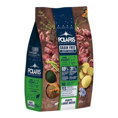 Polaris Grain free pes Junior Large Breed jahňa, losos 2,5 kg