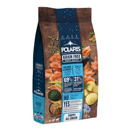 Polaris Grain free pes Junior losos, morka 12 kg