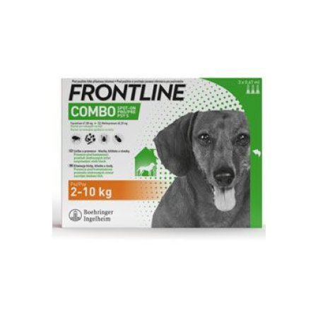 FRONTLINE COMBO spot-on pro psy S (2-10kg)-3x0,67ml (EXPIRACE 01/2024)