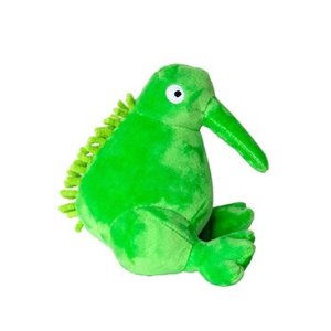 Hračka pes PLUSH plyš,pískacia,zelená 16cm Kiwi