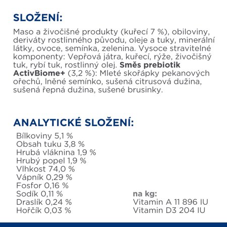 Hill’s Prescription Diet Gastrointestinal Biome Starostlivosť o zažívanie pre psov 370 g