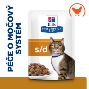 Hill’s Prescription Diet s/d Starostlivosť o močový systém vrecko pre mačky 12 x 85 g