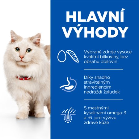 Hill’s Science Plan Hypoalergénne pre mačky s vajíčkom a hmyzím proteínom 1.5 kg