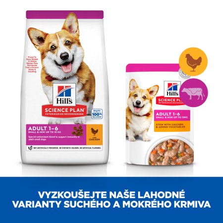Hill’s Science Plan granule pre dospelých psov malých plemien s kuracím 1.5 kg