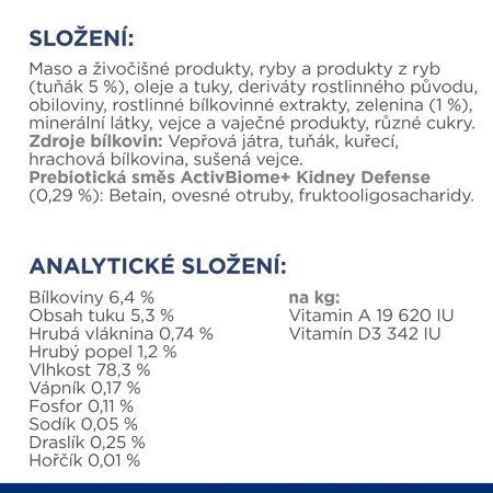 Hill’s Prescription Diet k/d Stew Starostlivosť o obličky konzerva pre mačky tuniak 82 g