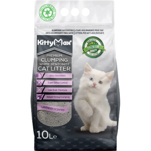 KITTYMAX hrudkujúci, bezprašný biely bentonit LAVENDER 10 l