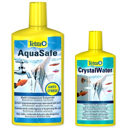 Prípravok Tetra Aqua Safe 500ml + Tetra Crystal Water 250ml zadarmo