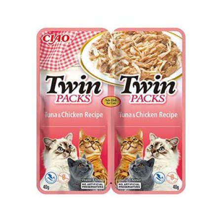 Chúru Cat Twin Packs Tuna & Chicken in Broth 80g