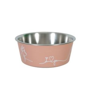 Miska nerez pes LOVE DOG 400ml ružová Zolux