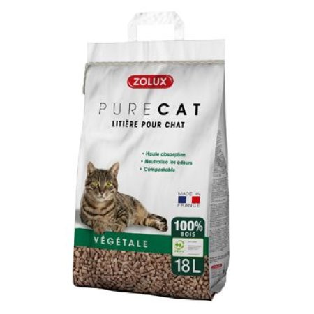 Podstielka PURECAT Wooden Pellets 18l Zolux